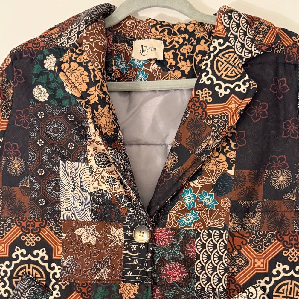 Johanna Paris Patchwork Patterned Coat - image 2